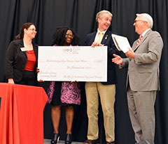 NC State College of Humanities and Social Sciences receiving 2015 Chancellor's Creating Community Award