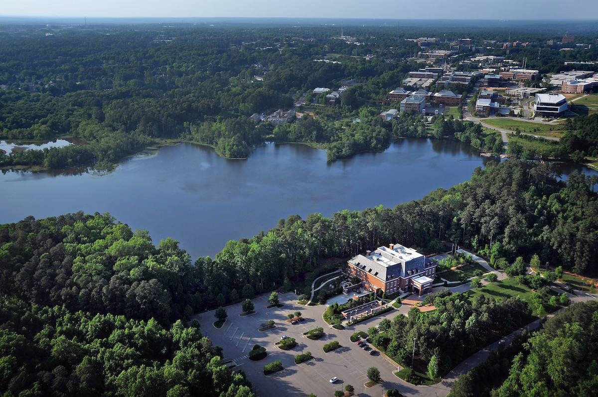 Lake Raleigh with Park Alumni Center