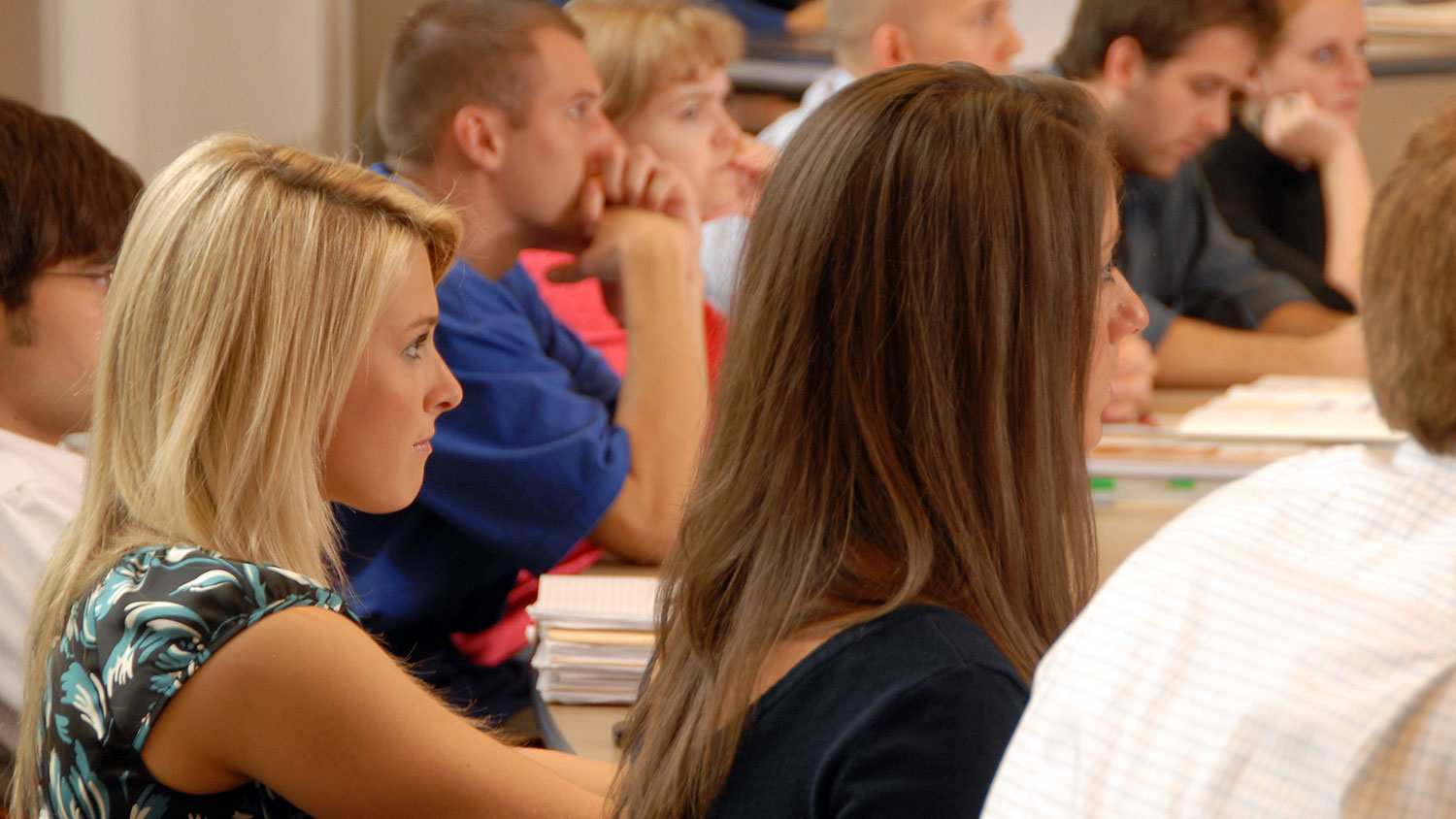 Women students in a lecture hall