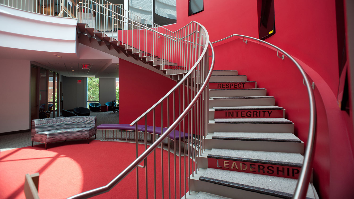 Stairs leading to GLBT Center