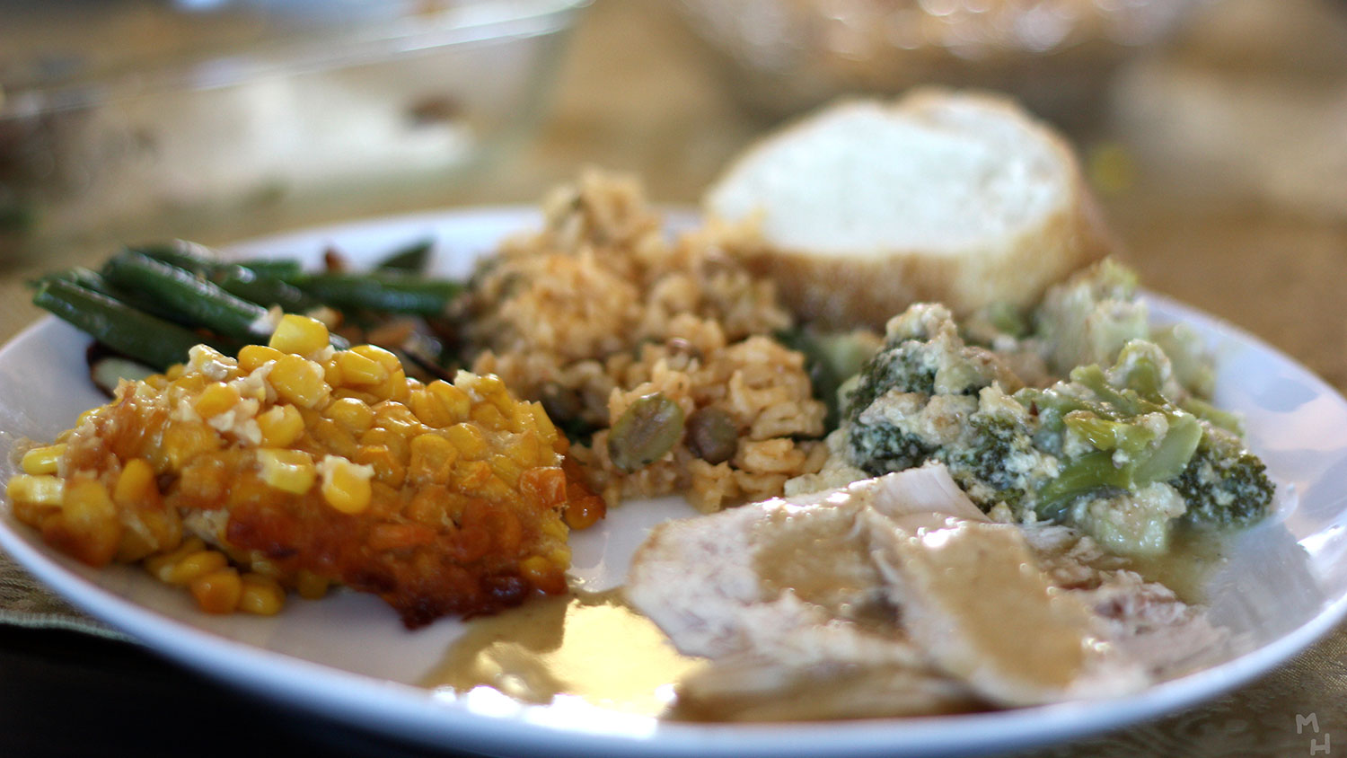 Thanksgiving dinner plate