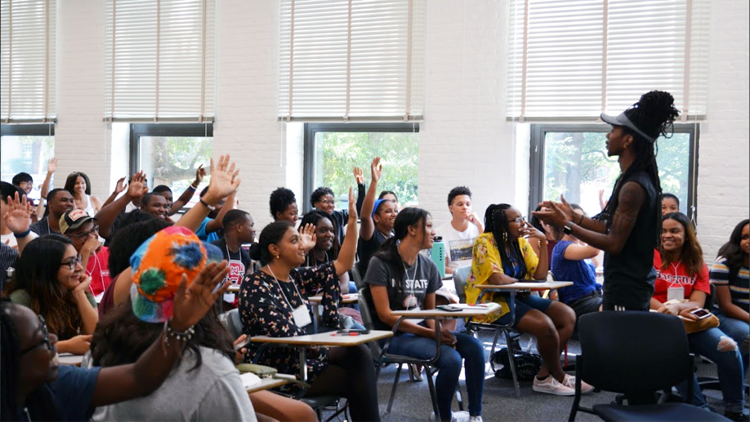 Students listening at Symposium for Multicultural Scholars