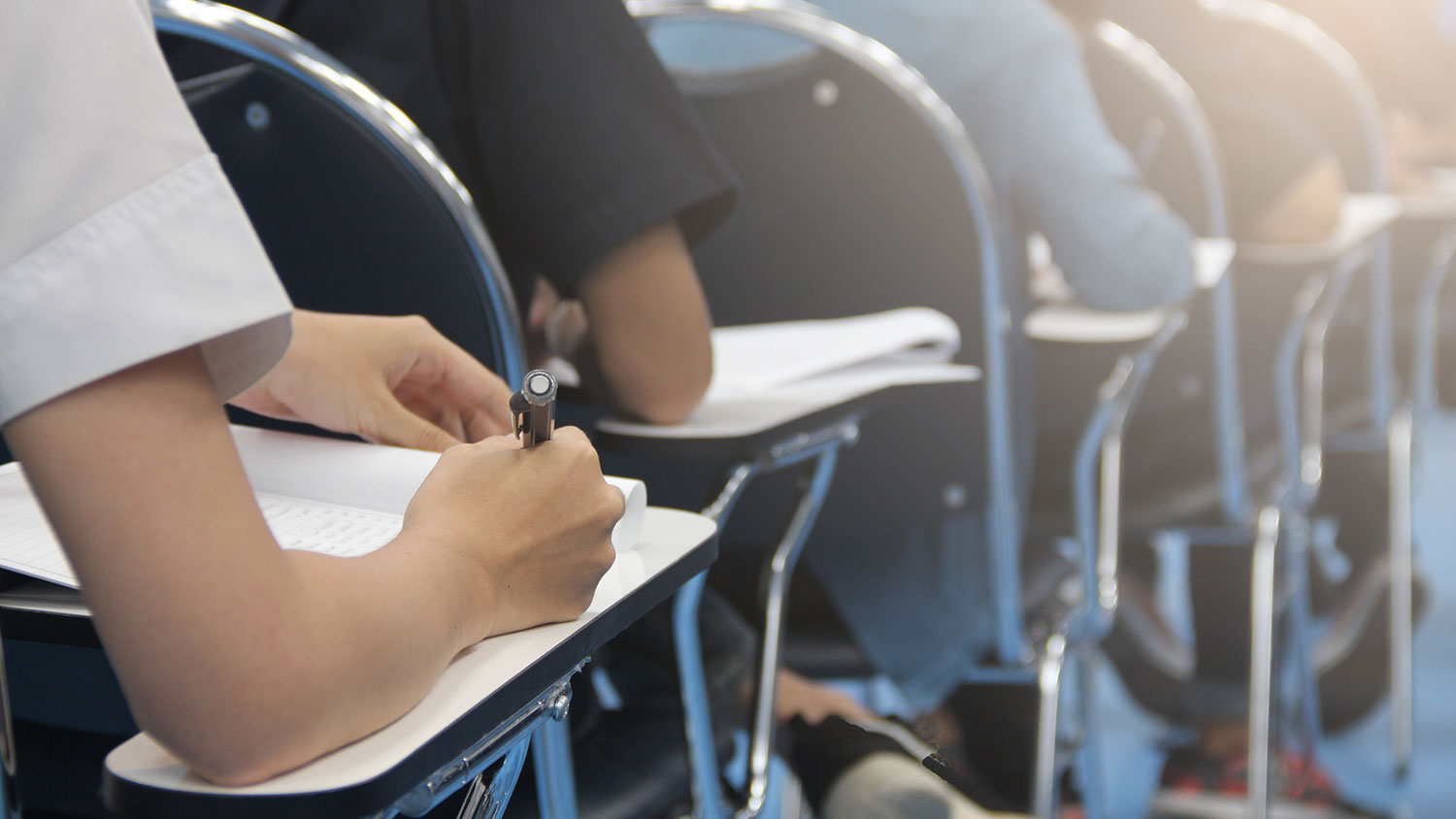 Students taking a test