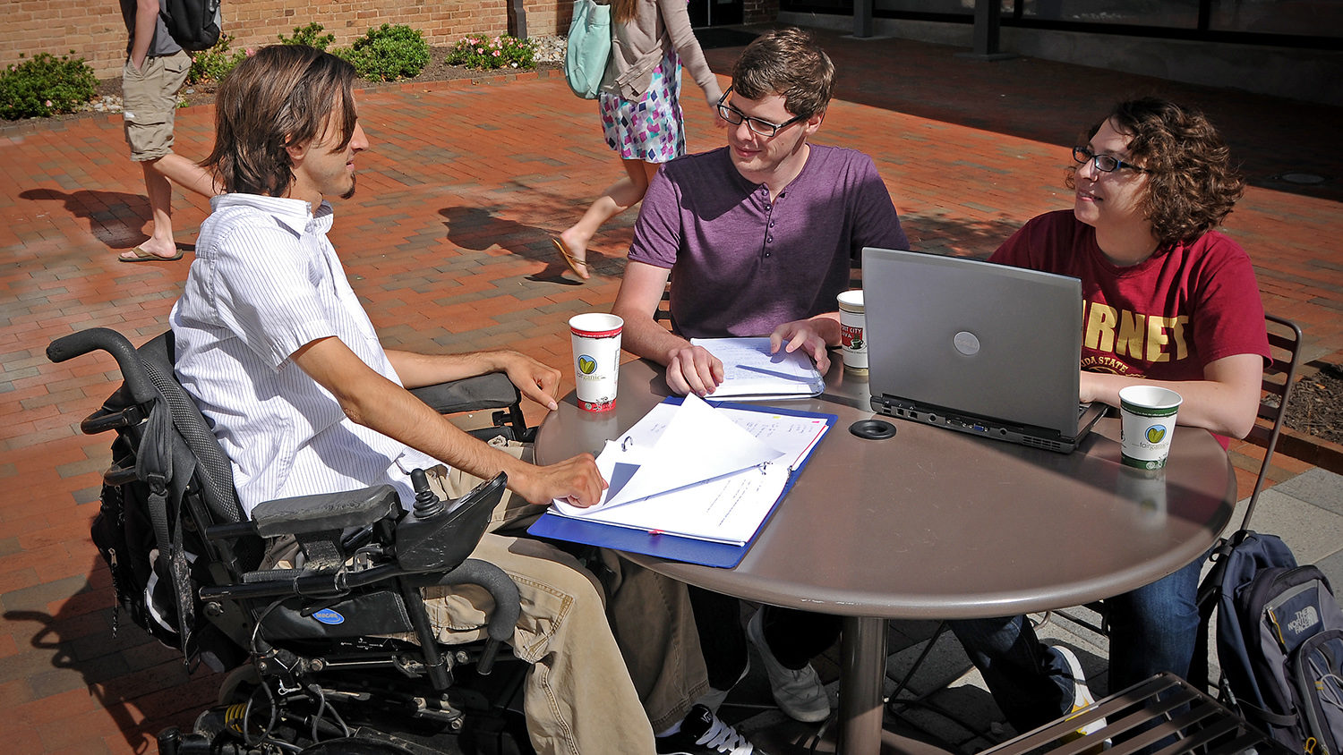 student in wheelchair