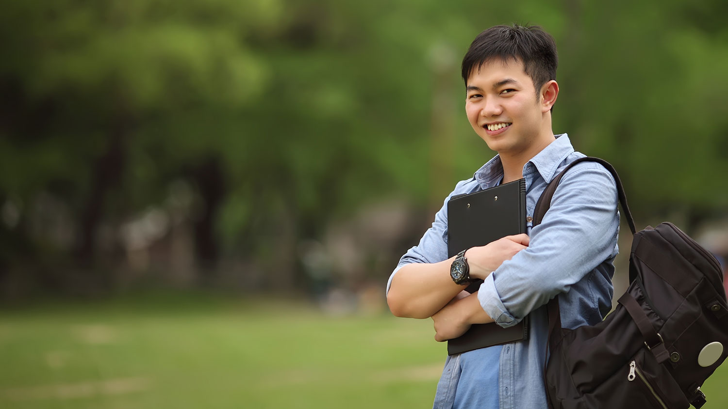 Smiling student