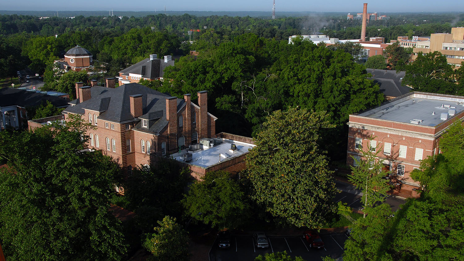 Aerial view of campus