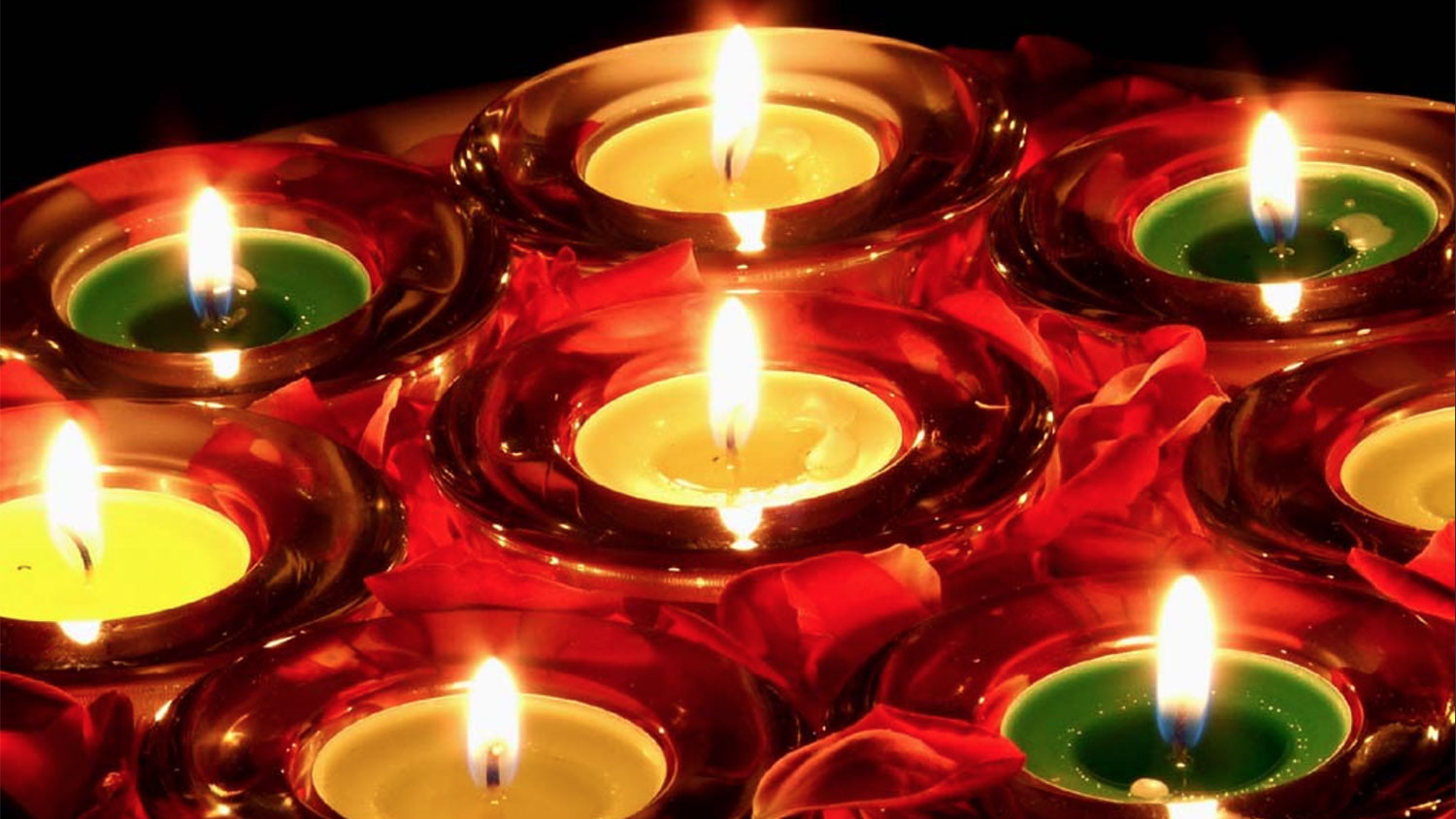 Festive Diwali candles