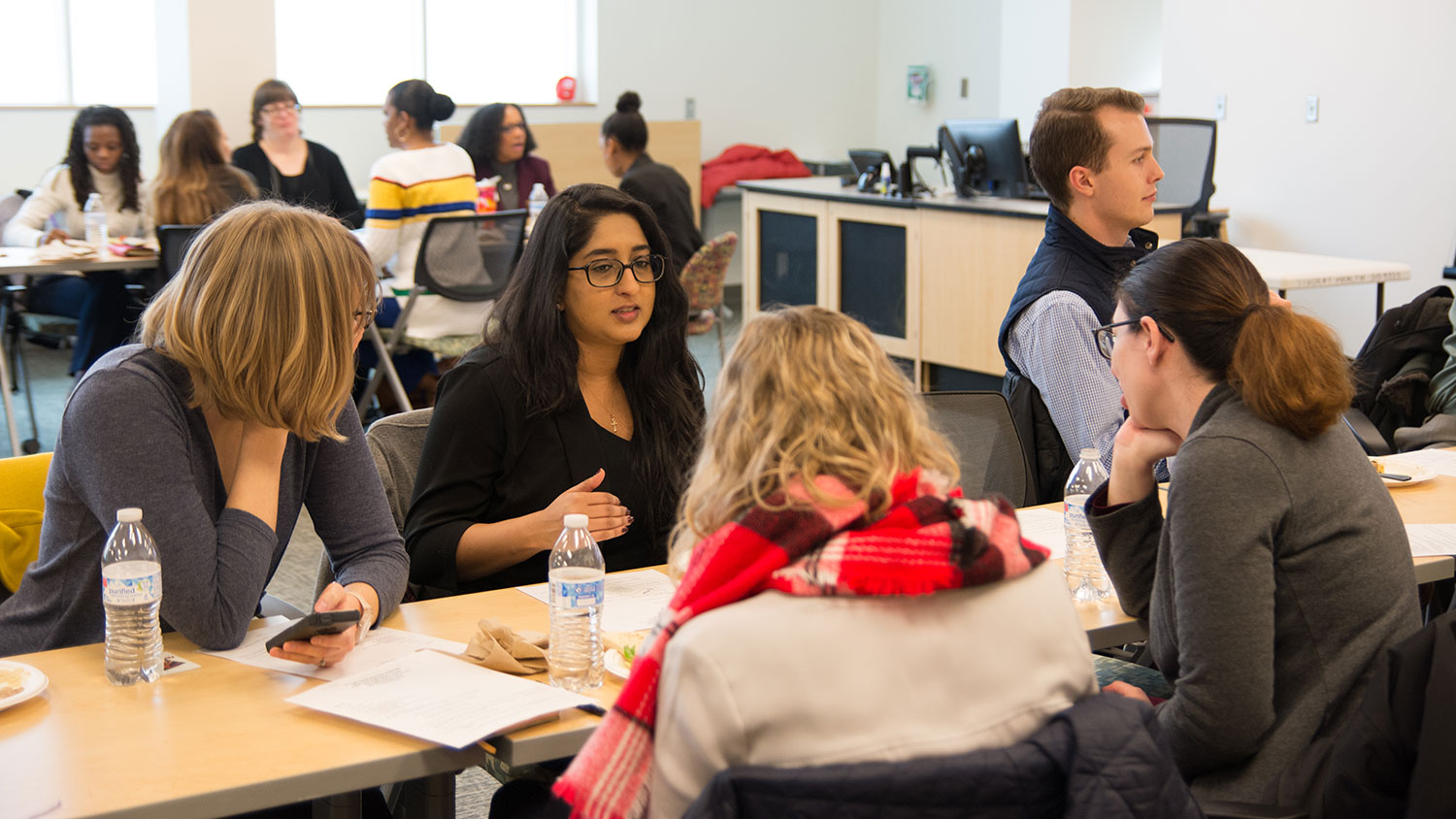 Participants discuss diversity topics in a workshop