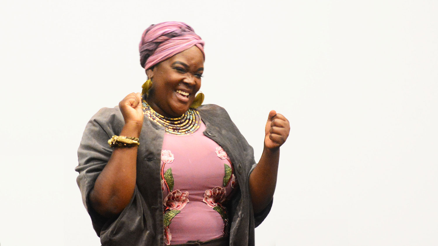 Sonya Renee Taylor speaking at NC State