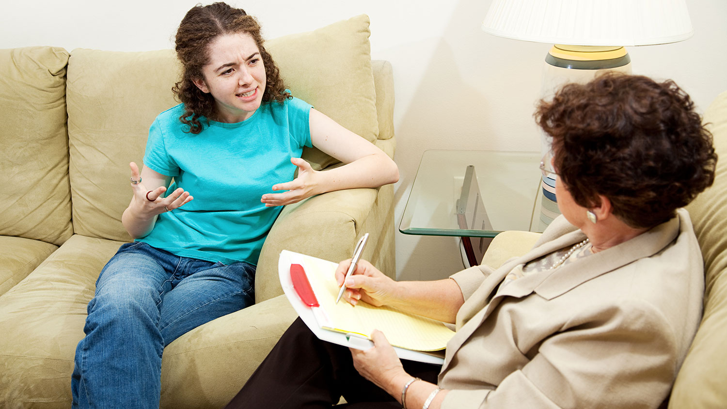 Woman getting a consultation