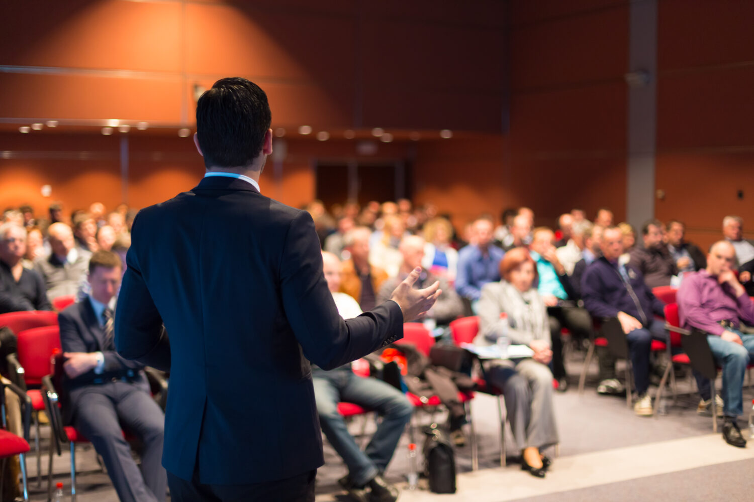 Man speaking to audience