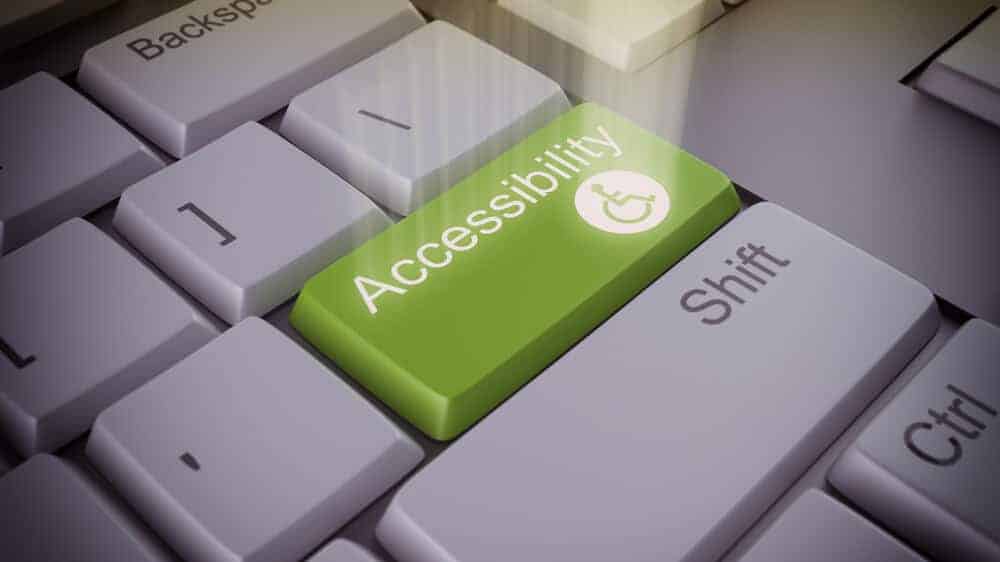 green button on keyboard that says accessibility