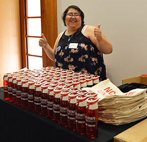 Swag table at GLBT Symposium