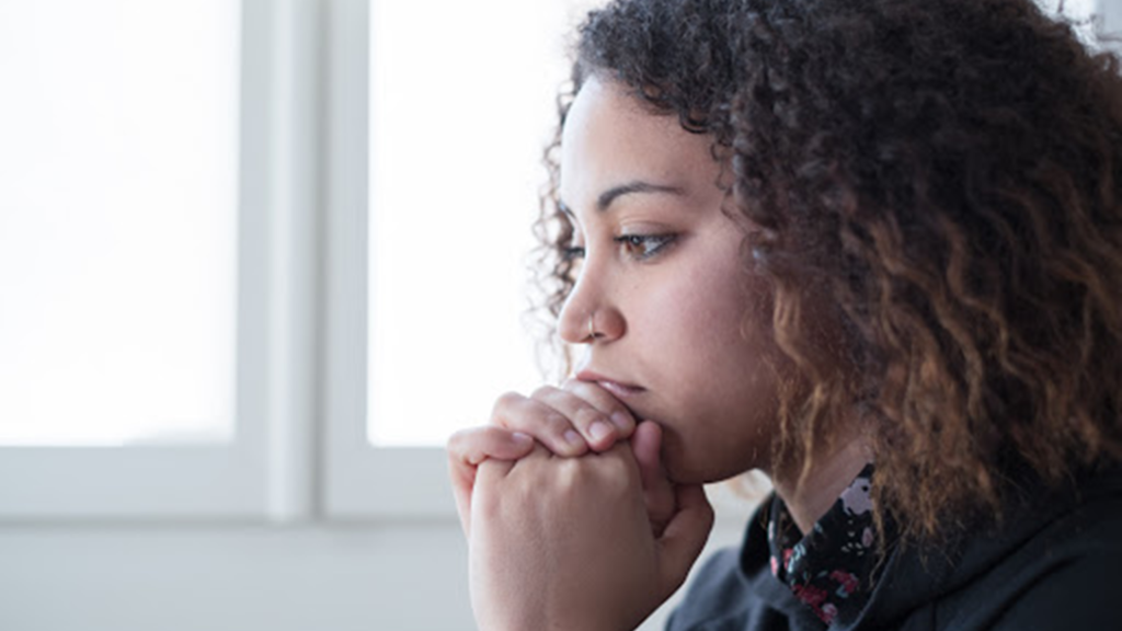 Student looking contemplative