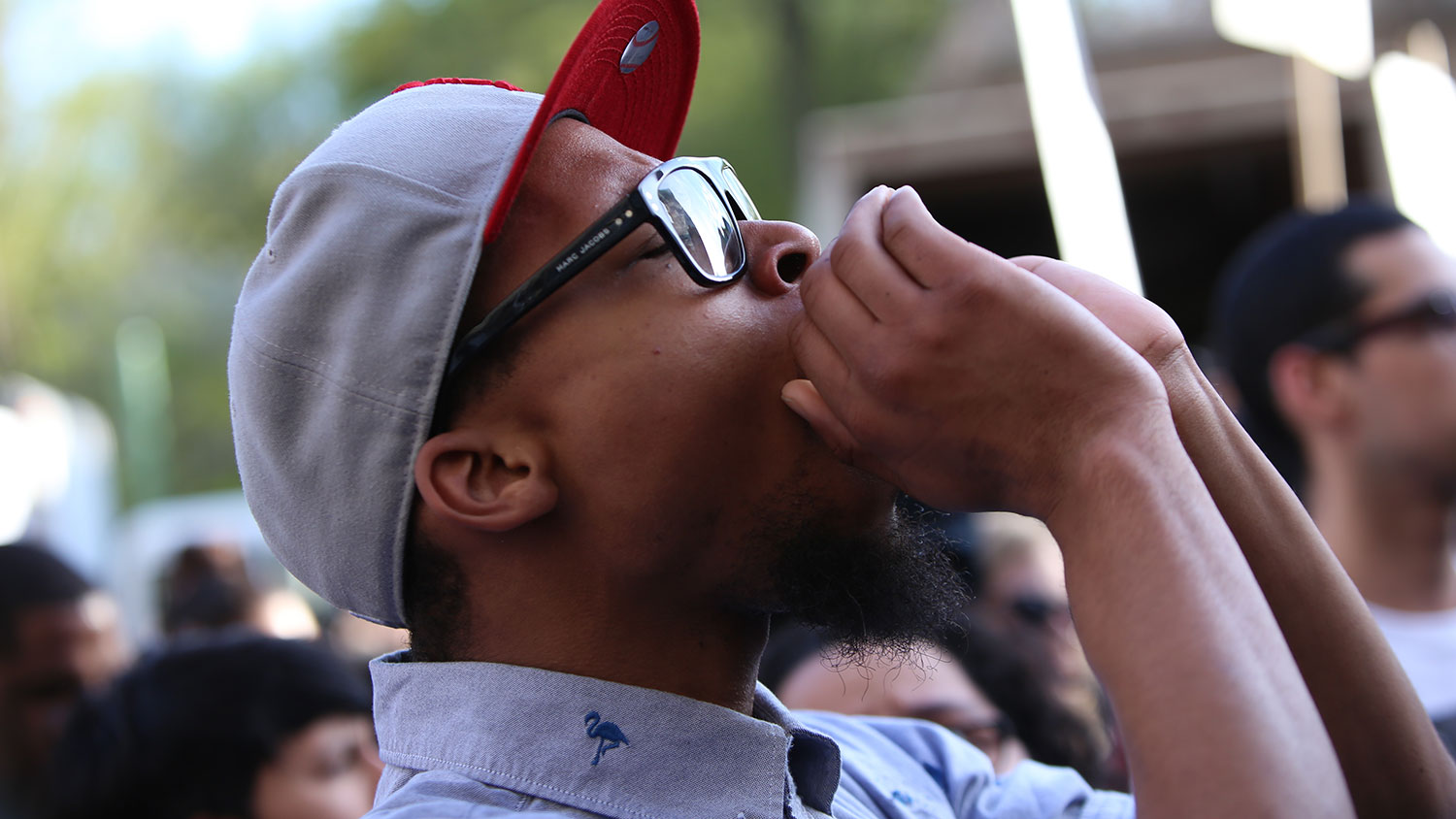 Young Black man at protest